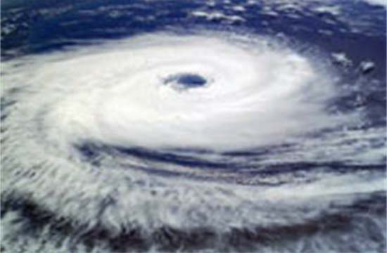 颶風從空間拍攝